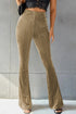 'Ruth' Ribbed High Waist Flare Pants - Celes Fashion